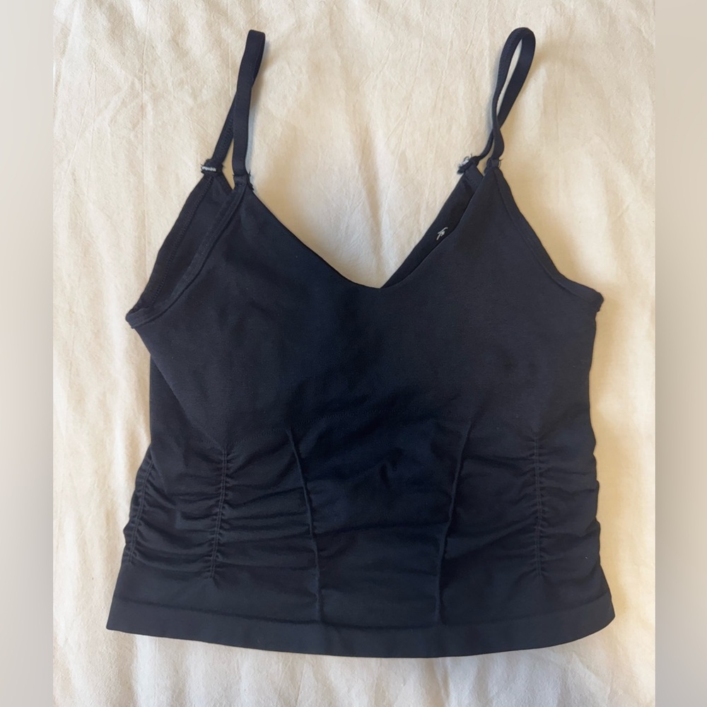 Free People Movement Good Karma Ruched Crop Tank